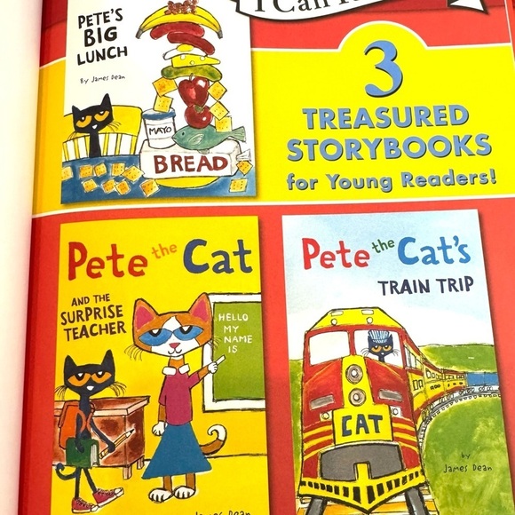 2 Pete the Cat Hardcover Books for Elementary School Kids 4 Stories Total - Picture 3 of 6
